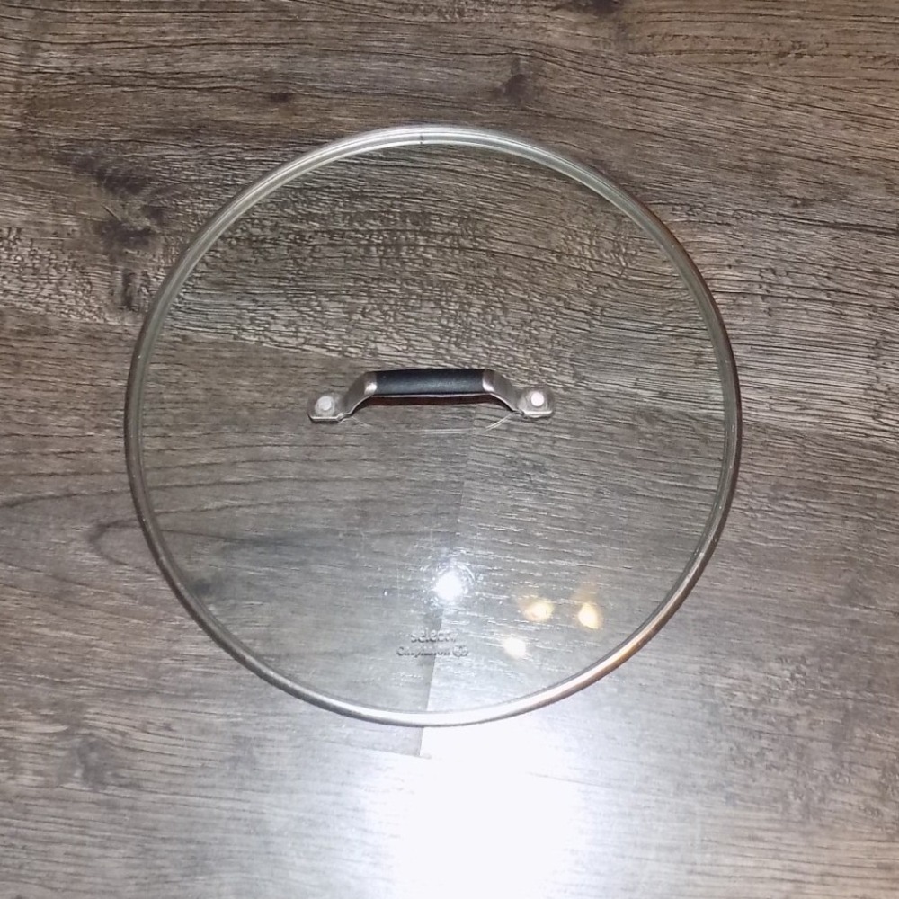 Calphalon Glass Replacement Lid Unisex 12 Inch Clear Good Tempered Steel Rim